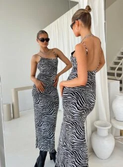 Princess Polly Knox Maxi Dress Zebra