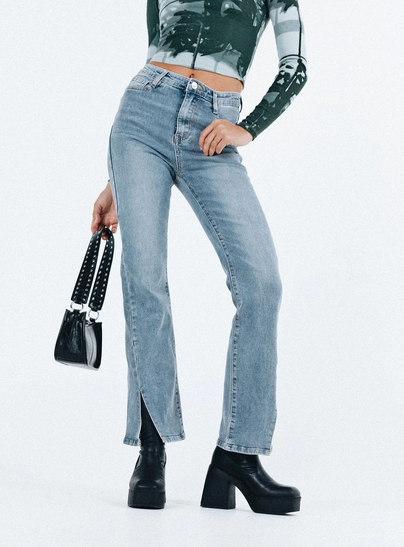 Princess Polly Keels Flare Denim Jeans 2 Princess Polly Keels Flare Denim Jeans - Image 2