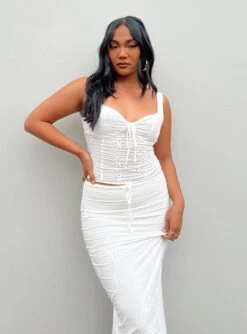 Princess Polly Flowerfields Top Ivory