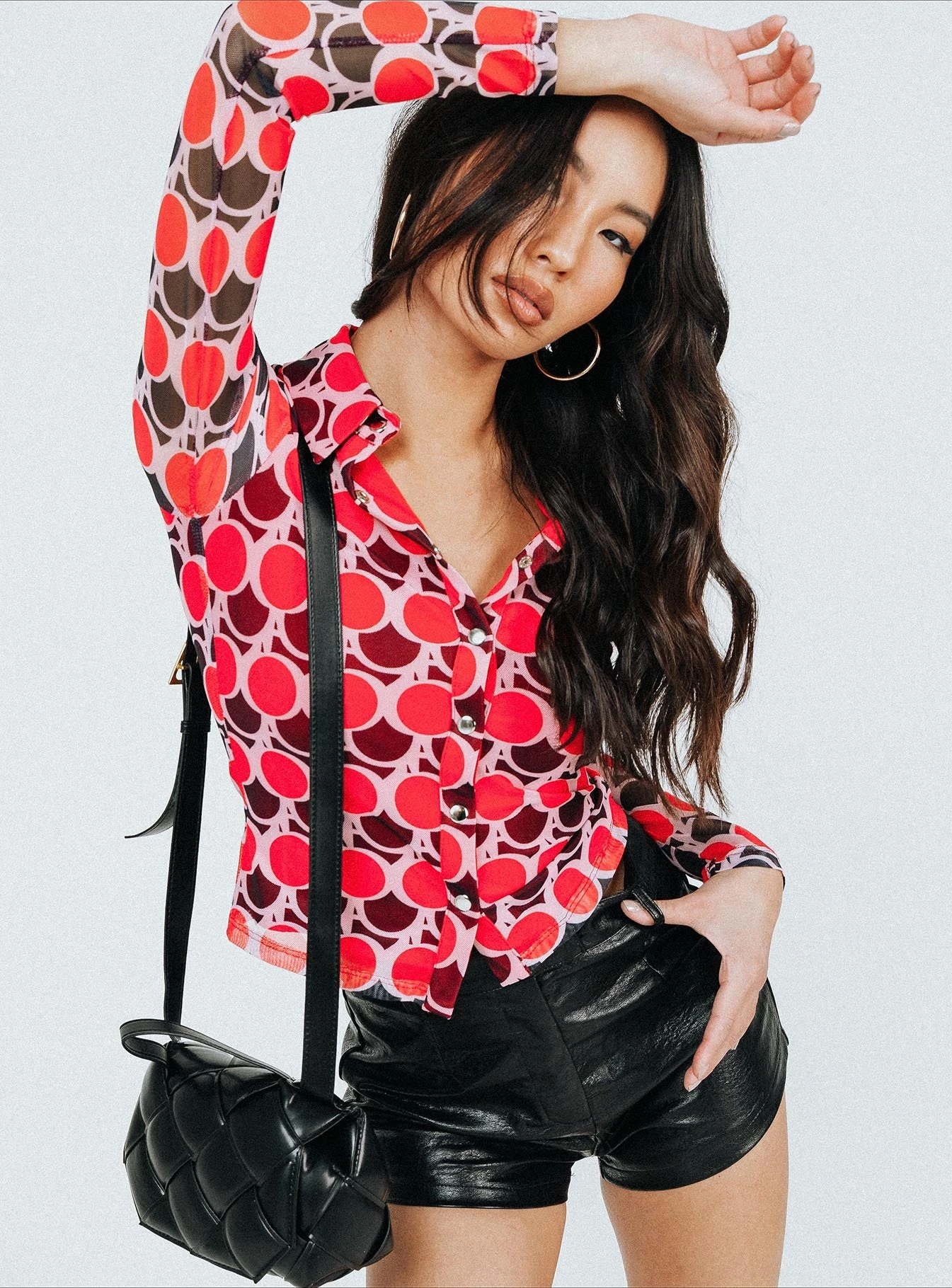 Blanca Long Sleeve Top Red Multi 2 Blanca Long Sleeve Top Red Multi - Image 2