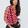 Blanca Long Sleeve Top Red Multi