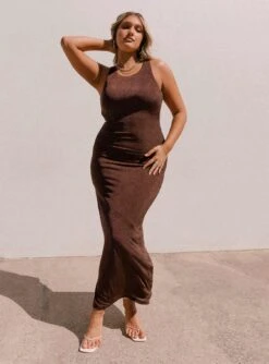 Princess Polly Ella Maxi Dress Brown