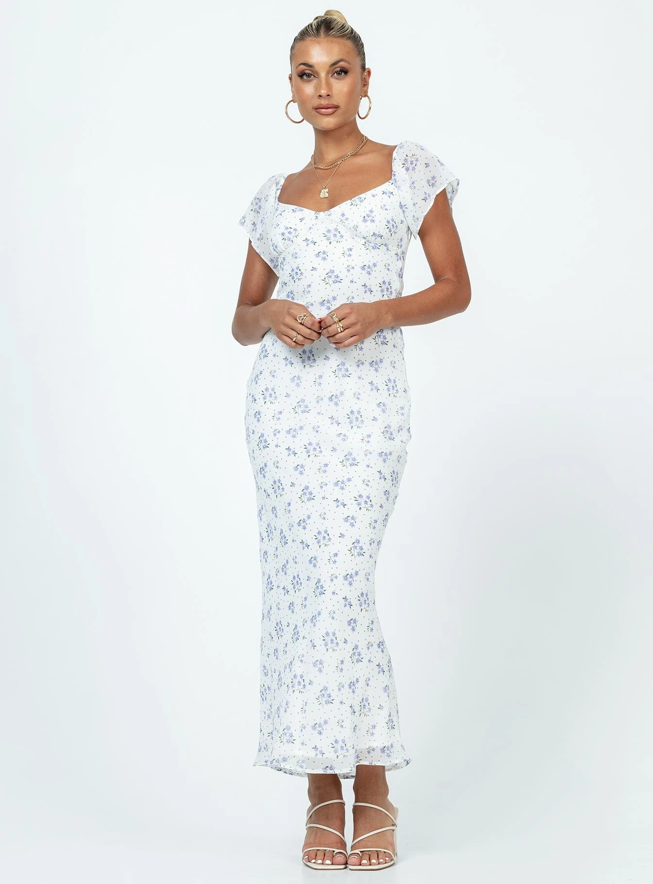 Princess Polly Hera Maxi Dress White Floral 2 Princess Polly Hera Maxi Dress White Floral - Image 2