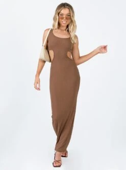 Princess Polly Alaska Maxi Dress Brown