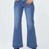 Princess Polly Darfield Mid Wash Flare Denim Jeans