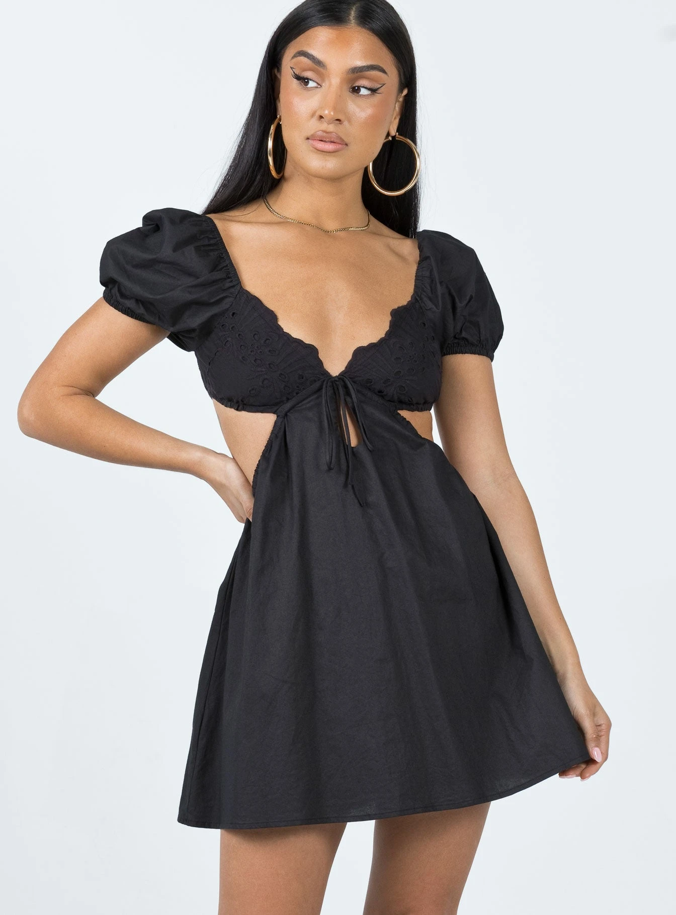 Princess Polly Elizer Mini Dress Black 1 Princess Polly Elizer Mini Dress Black