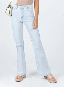 Princess Polly Mostar Bootleg Light Wash Denim Jeans