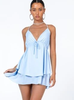 Princess Polly Talking About Love Mini Dress Blue