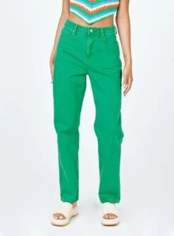 Princess Polly Ocena Denim Jeans Green -Princess Polly Sales 1 modelinfo casandra us2 1442b4b2 0c72 4ece b86a e2cb0ee016f4