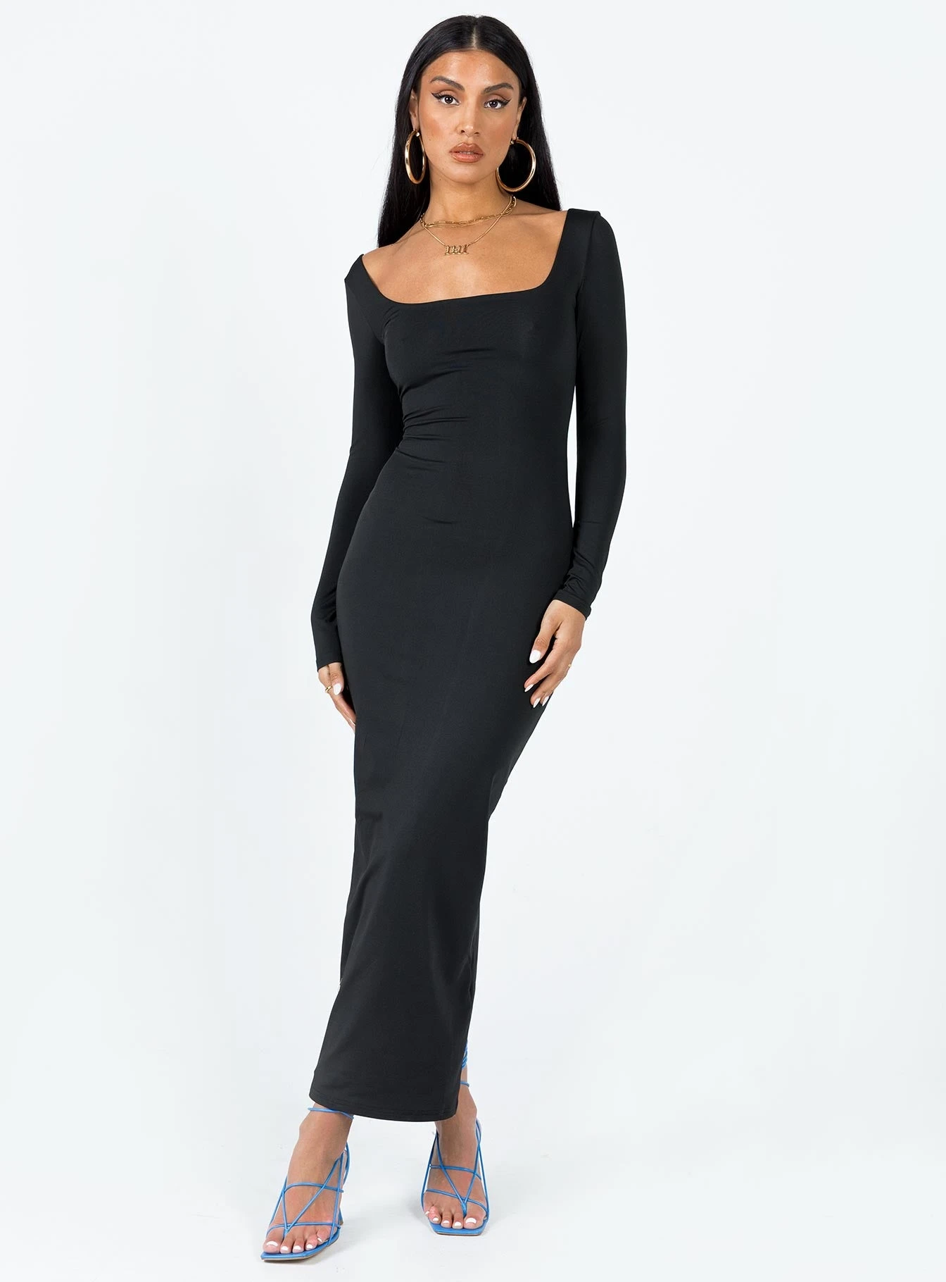 Princess Polly Lyla Maxi Dress Black 2 Princess Polly Lyla Maxi Dress Black - Image 2