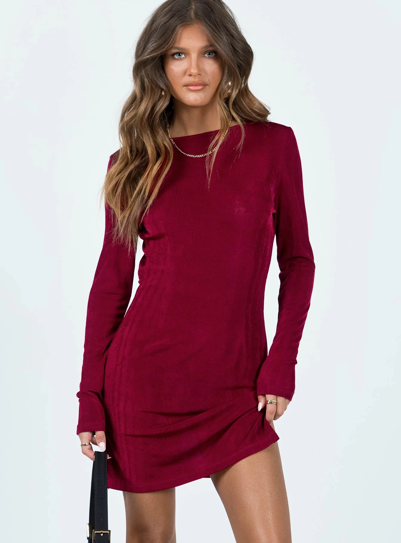 Montana Mini Dress Crimson 2 Montana Mini Dress Crimson - Image 2