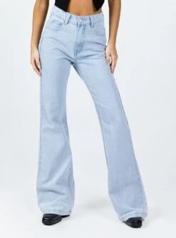Princess Polly Cabarita Lounge Denim Jeans Light Wash