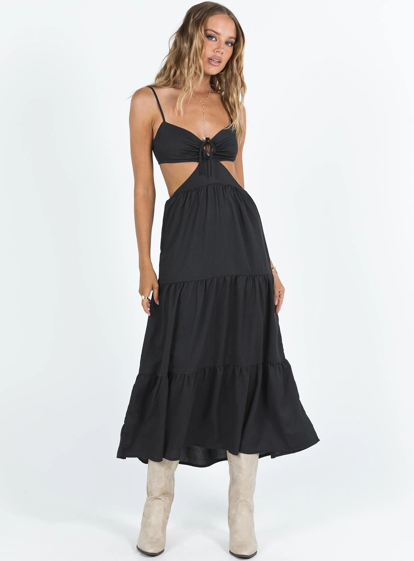 Oswell Maxi Dress Black 2 Oswell Maxi Dress Black - Image 2