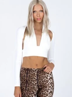 Princess Polly Jordy Long Sleeve Top White