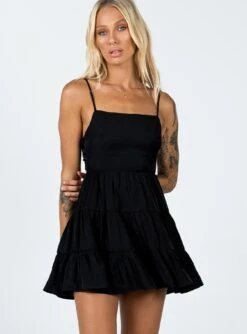 Princess Polly Summer Break Mini Dress Black