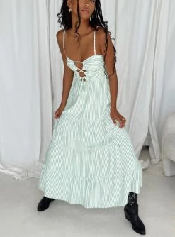 Princess Polly Rise Up Maxi Dress Green