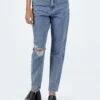 Unofficial High Waisted Mom Jean Light Wash Denim