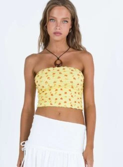 Princess Polly Dayrella Tube Top Yellow -Princess Polly Sales 1 modelinfo mirte us2 8ac0cf6c 1f5c 4a33 aa1c f590f36c9ff9