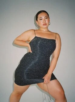 Reeva Mini Dress Black Curve