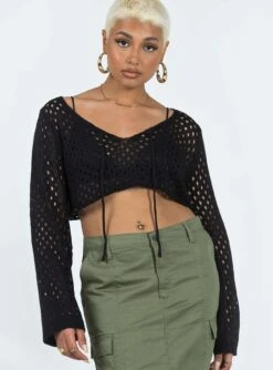 Princess Polly Gardena Top Black