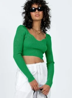 Princess Polly Sarley Long Sleeve Top Green