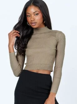 Princess Polly Kobe Long Sleeve Top Beige