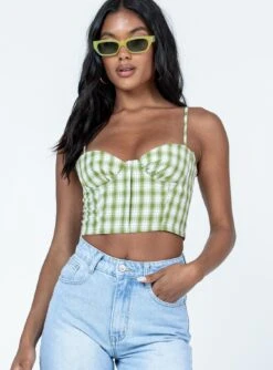 Princess Polly Tuscan Top Green