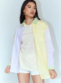 Princess Polly Benjamin Spliced Shirt