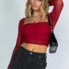 City Lights Long Sleeve Top Red