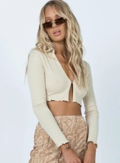 Princess Polly Arya Long Sleeve Top Beige -Princess Polly Sales 1 55c21e87 4949 47b8 9bbf f0668a42f6bf