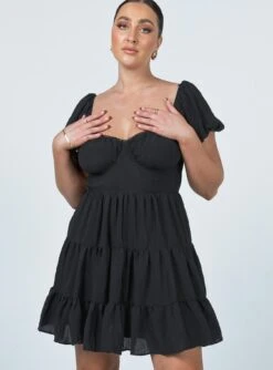 Princess Polly Danny Mini Dress Black -Princess Polly Sales 1 862a7055 45c3 4e97 82f5 4aab995c9461