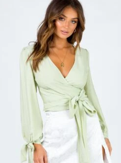 Princess Polly Alena Top Sage