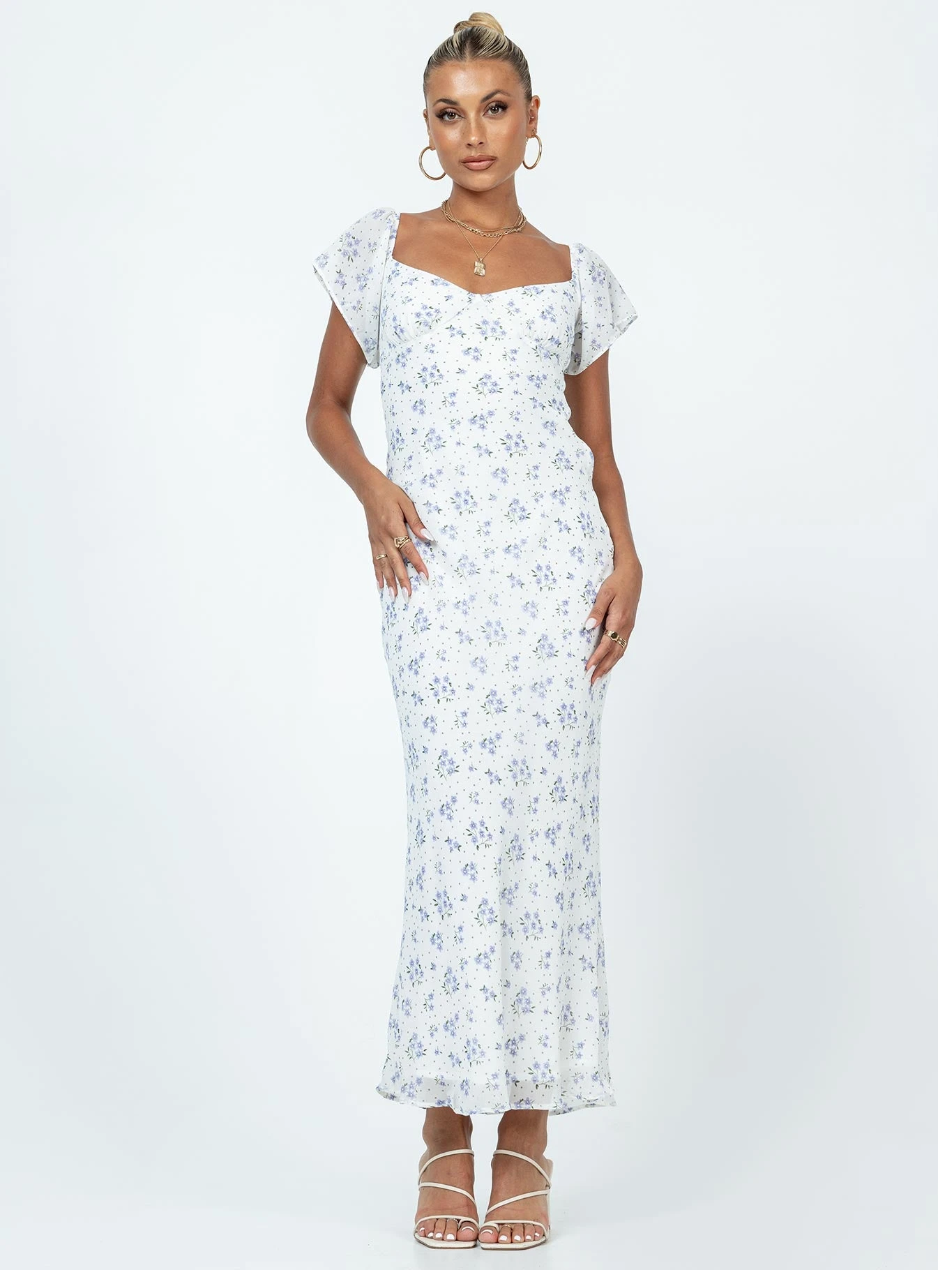 Princess Polly Hera Maxi Dress White Floral 3 Princess Polly Hera Maxi Dress White Floral - Image 3