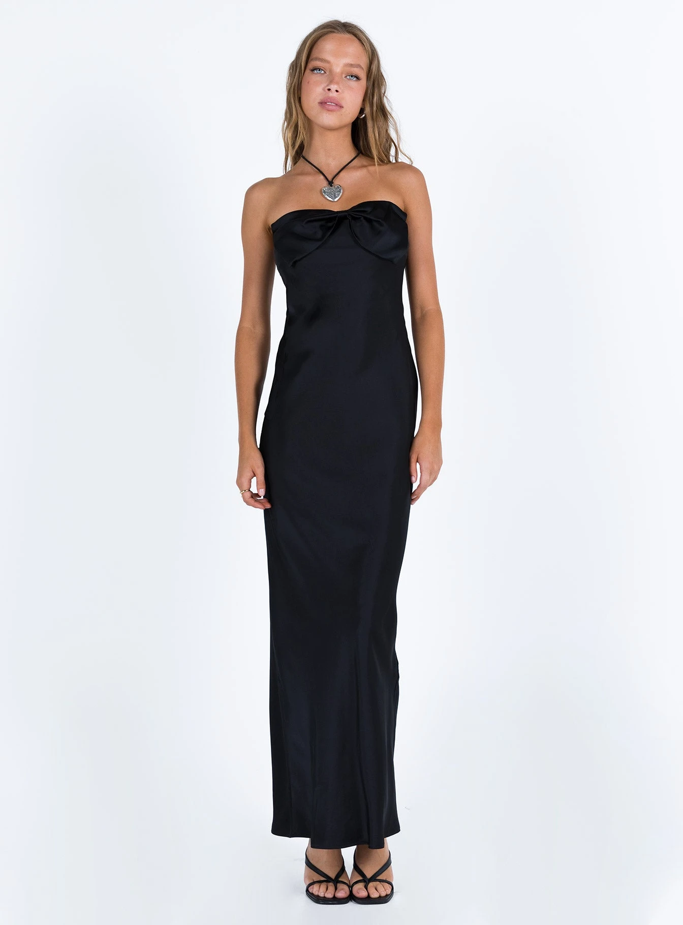 Princess Polly Kesy Bow Tie Maxi Dress Black 3 Princess Polly Kesy Bow Tie Maxi Dress Black - Image 3