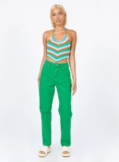 Princess Polly Ocena Denim Jeans Green -Princess Polly Sales 2 modelinfo casandra us2 54616677 1bb2 44ac a83a dc3506dd19f4