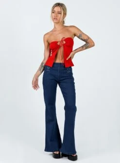 Princess Polly Algee Denim Jean -Princess Polly Sales 2 modelinfo cathlin us2 304c1b0e 60c5 4276 aa47 a82d8b5696ac