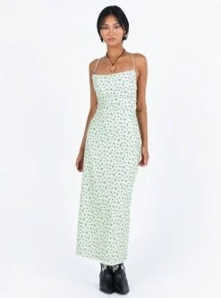 Malabar Maxi Dress Mint / Floral -Princess Polly Sales 2 modelinfo millicent us2 876e5ac5 c990 41f2 b39b 7e2a584612bf