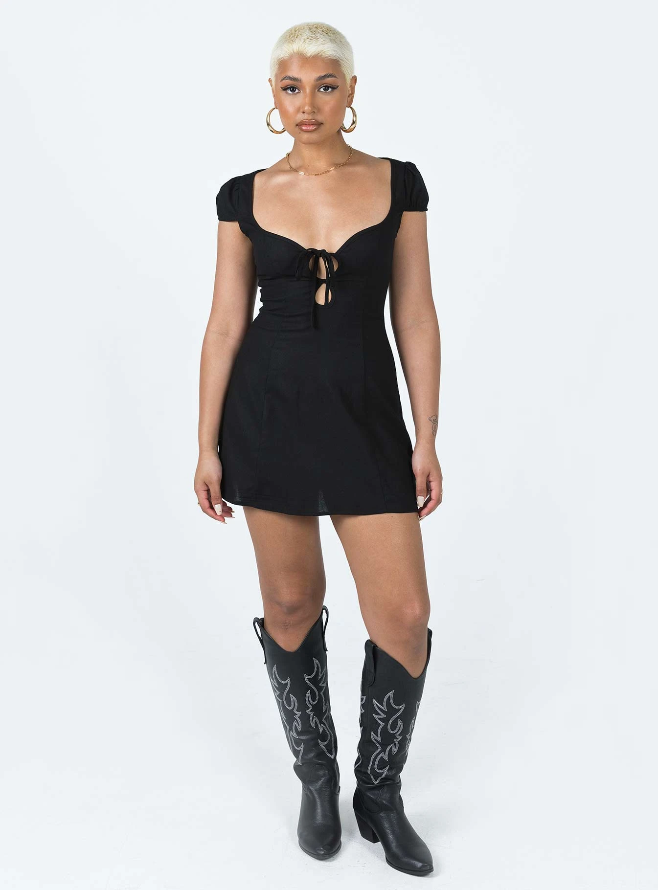 Princess Polly Alora Mini Dress Black 4 Princess Polly Alora Mini Dress Black - Image 4