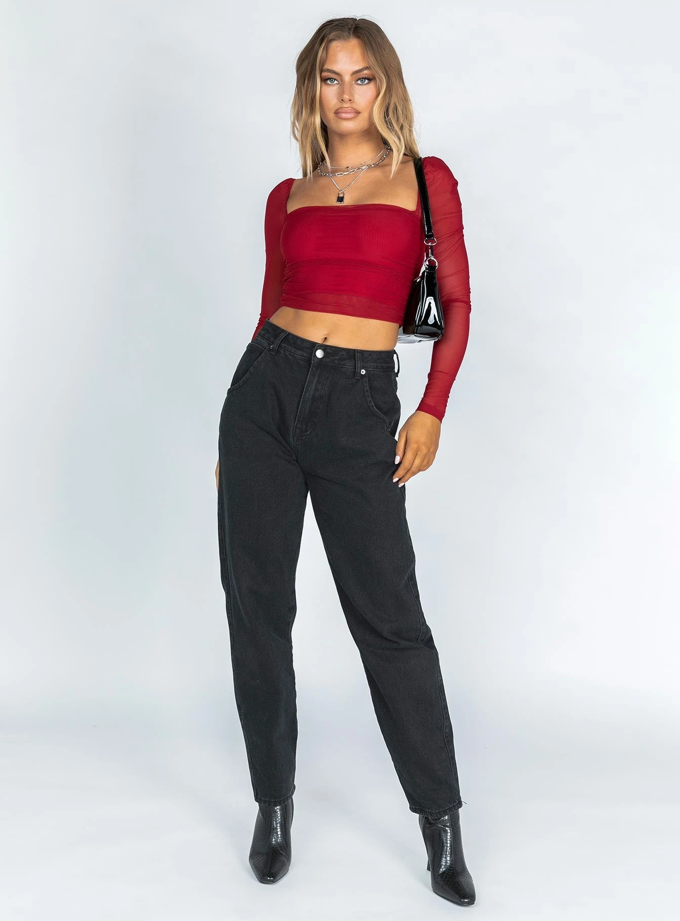 City Lights Long Sleeve Top Red 3 City Lights Long Sleeve Top Red - Image 3