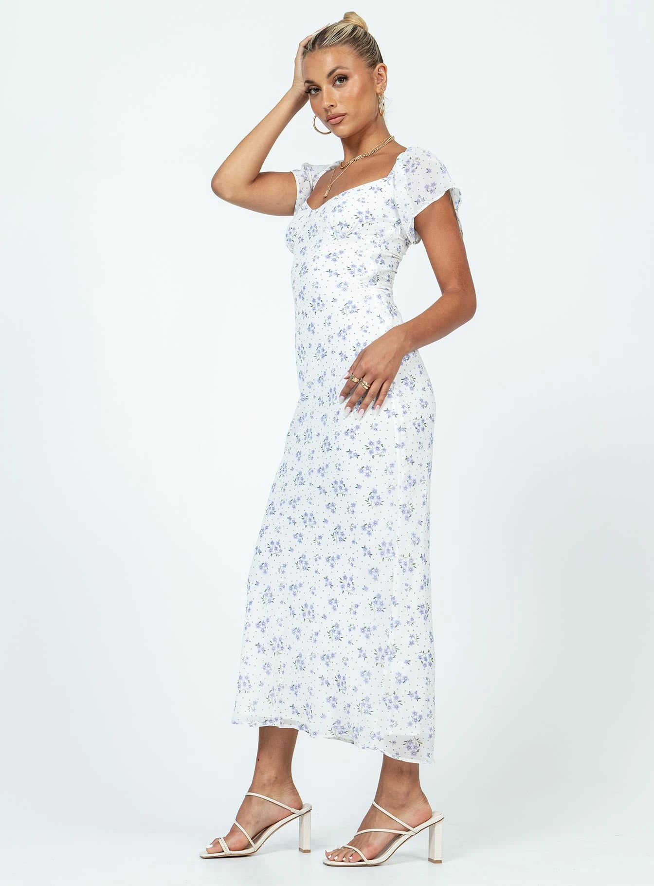 Princess Polly Hera Maxi Dress White Floral 4 Princess Polly Hera Maxi Dress White Floral - Image 4