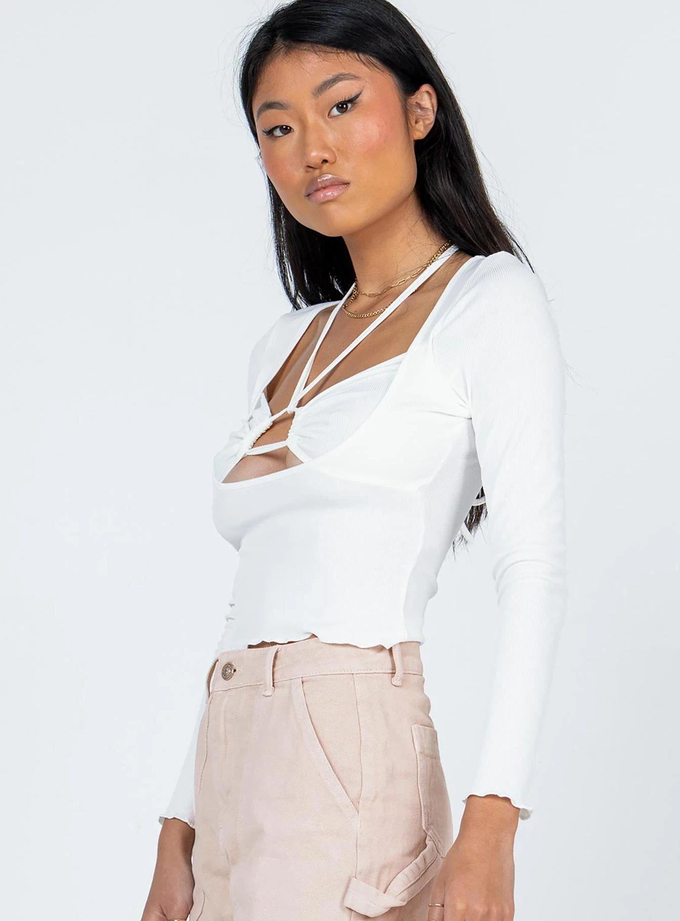 Princess Polly Ramiro Long Sleeve Top White 4 Princess Polly Ramiro Long Sleeve Top White - Image 4