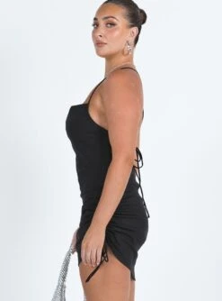 Playa D'en Bossa Mini Dress Black 10 Playa D'en Bossa Mini Dress Black -Princess Polly Sales 3 modelinfo Mikayla us8 acbadb47 6729 4599 9f8e 65b3eec26cee