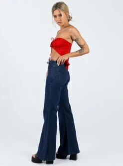 Princess Polly Algee Denim Jean -Princess Polly Sales 3 modelinfo cathlin us2 f880e4e2 139f 4040 b0da 29e0e4f0524c