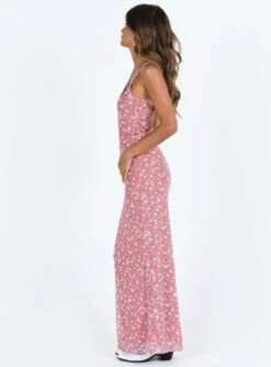 Knox Maxi Dress Pink Floral 10 Knox Maxi Dress Pink Floral -Princess Polly Sales 3 modelinfo elise us2 5b905e02 4263 4eb8 805d 7086edd3aa11
