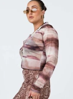 Motel Kelly Shirt Abstract Animal Skin -Princess Polly Sales 3 bb900891 b98e 404c 9996 f052cc944c1b