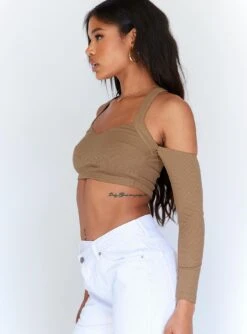 Princess Polly Hayes Long Sleeve Top Brown -Princess Polly Sales 3 ea3b35ee bc37 4664 87bb 3d2f279a94fb