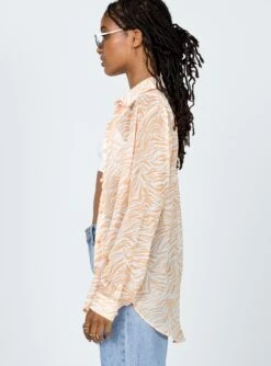 Princess Polly Ziggy Shirt Orange -Princess Polly Sales 3 f64f76a9 4d05 40da b906 d786e35399a6