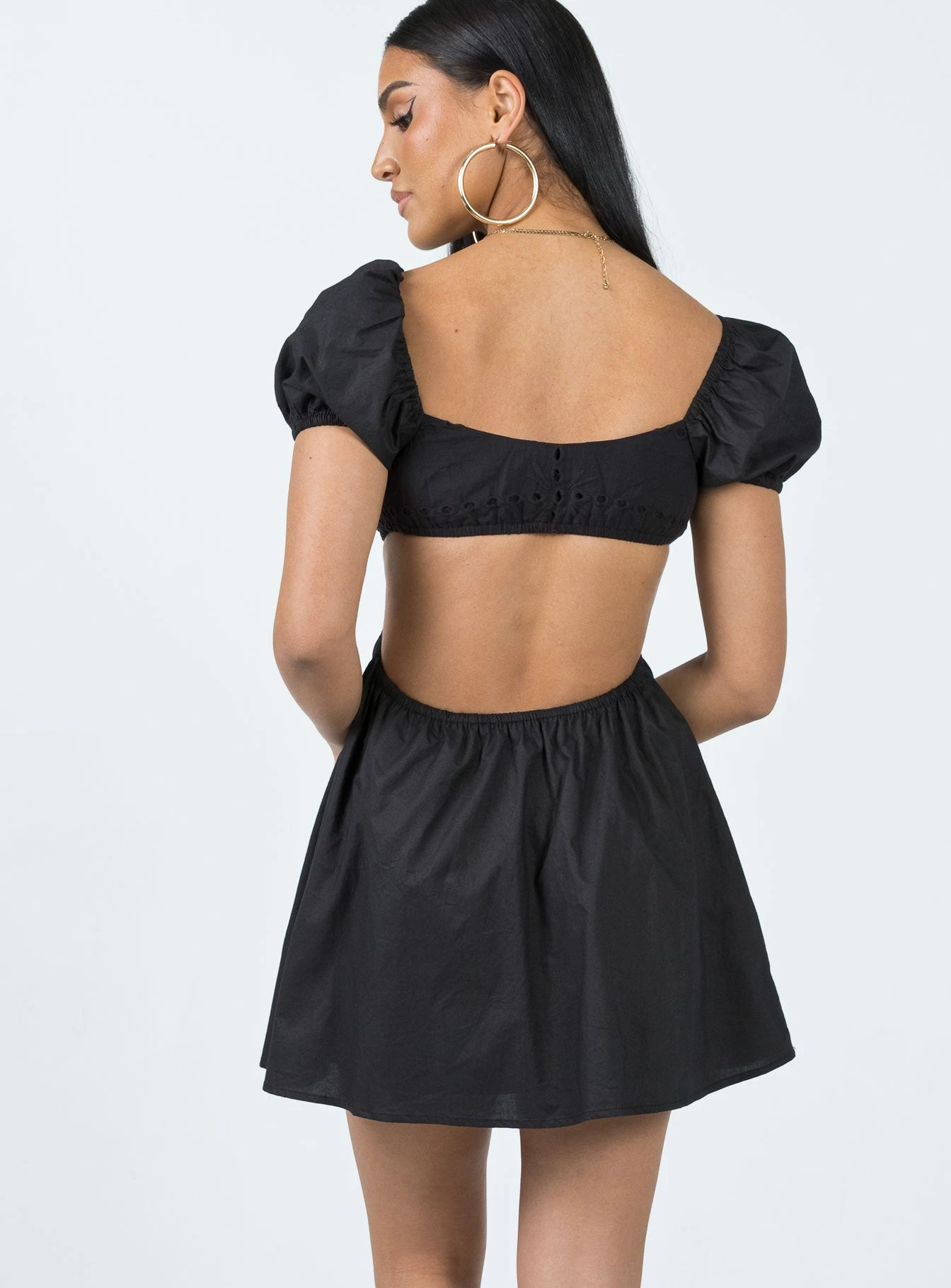 Princess Polly Elizer Mini Dress Black 4 Princess Polly Elizer Mini Dress Black - Image 4