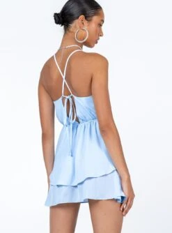 Princess Polly Talking About Love Mini Dress Blue -Princess Polly Sales 4 modelinfo bella us2 7cd5d1a2 e5e7 484d 831b 9d851b137696