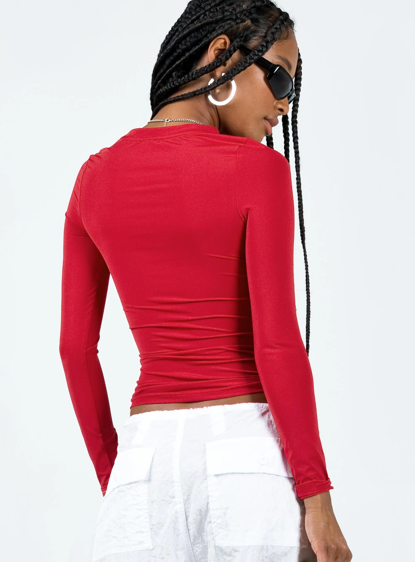 Arnim Long Sleeve Top Red 5 Arnim Long Sleeve Top Red - Image 5